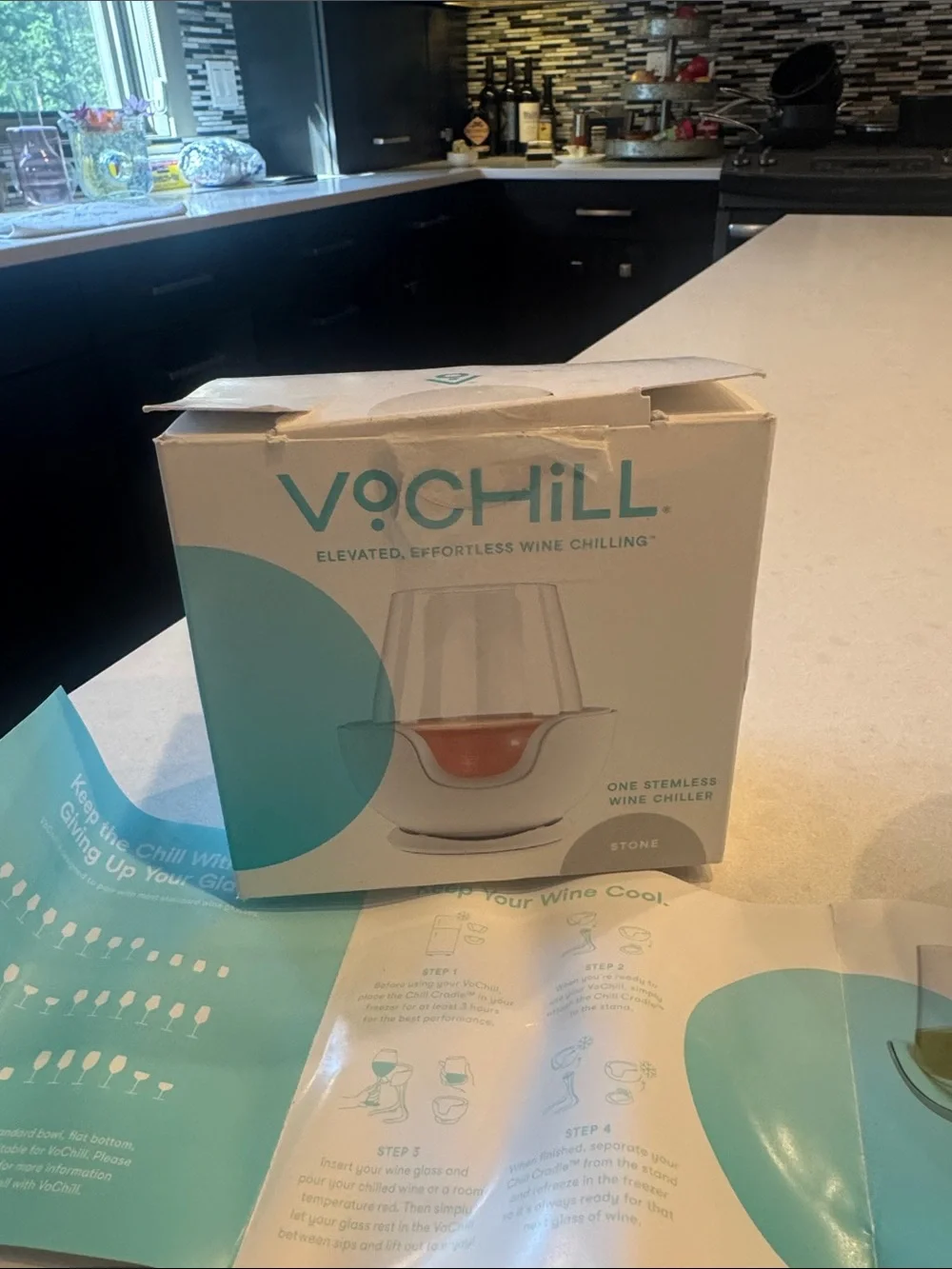Wine glass chiller stemless new with tags